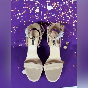 Nine West Nude Strap Heels
